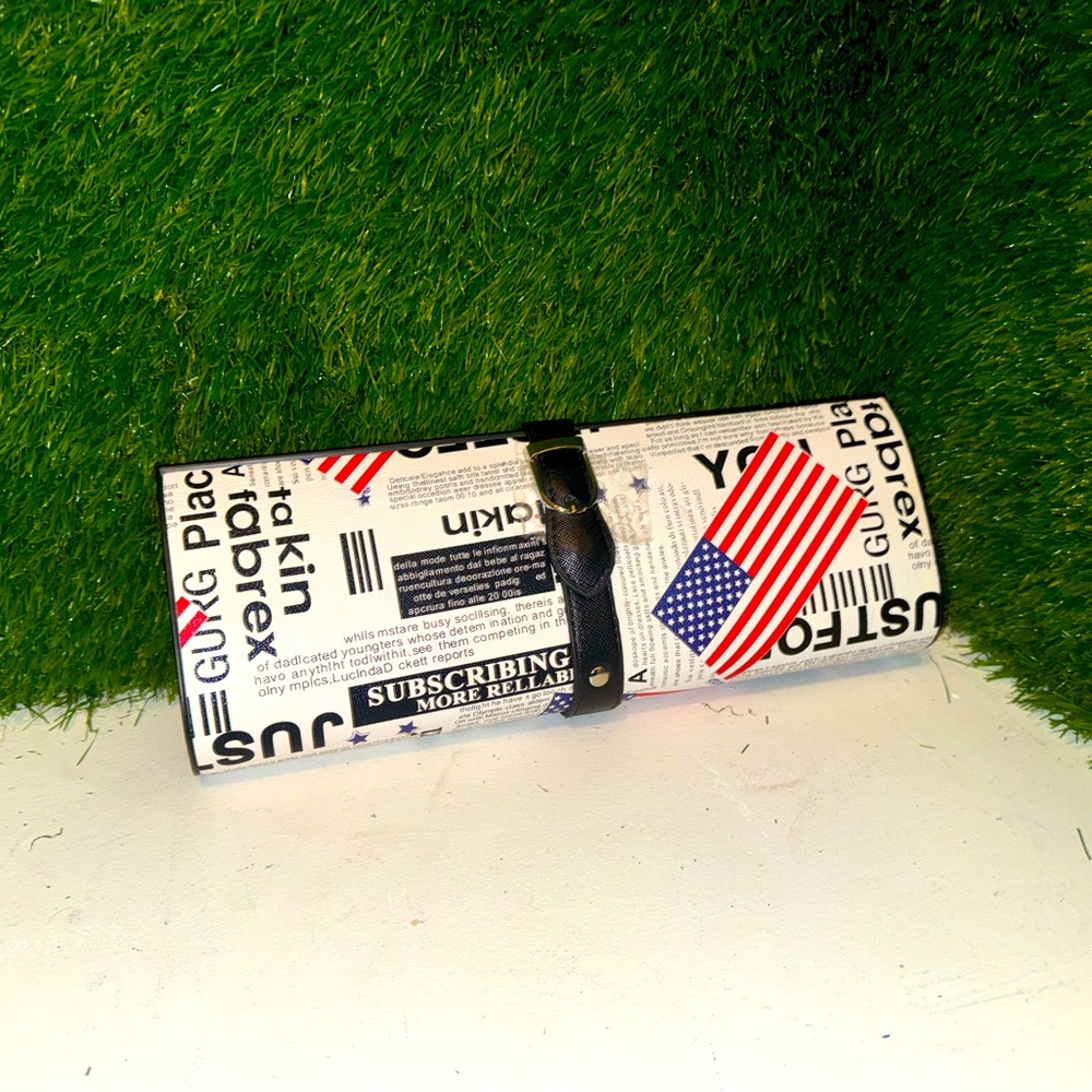 Black, White, and American Flag Clutch